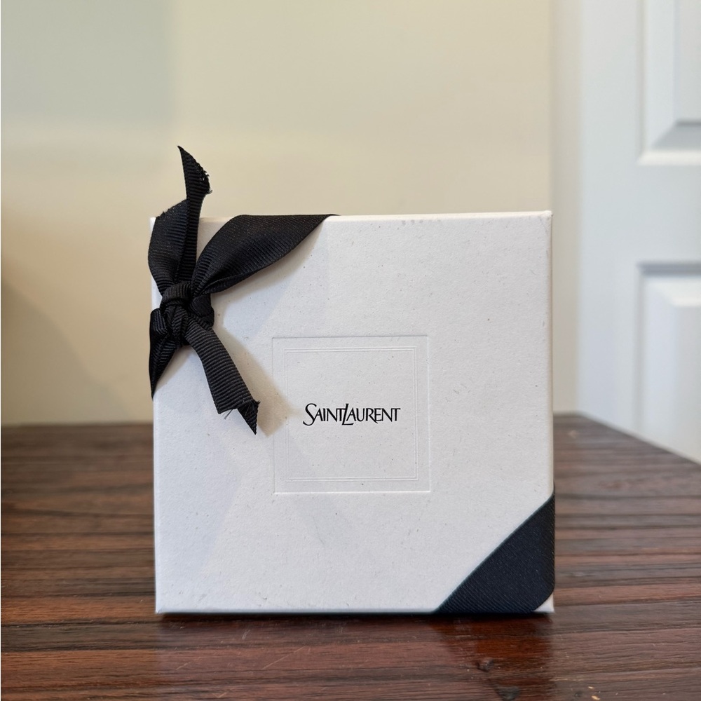 Saint Laurent White Box with Black Bow